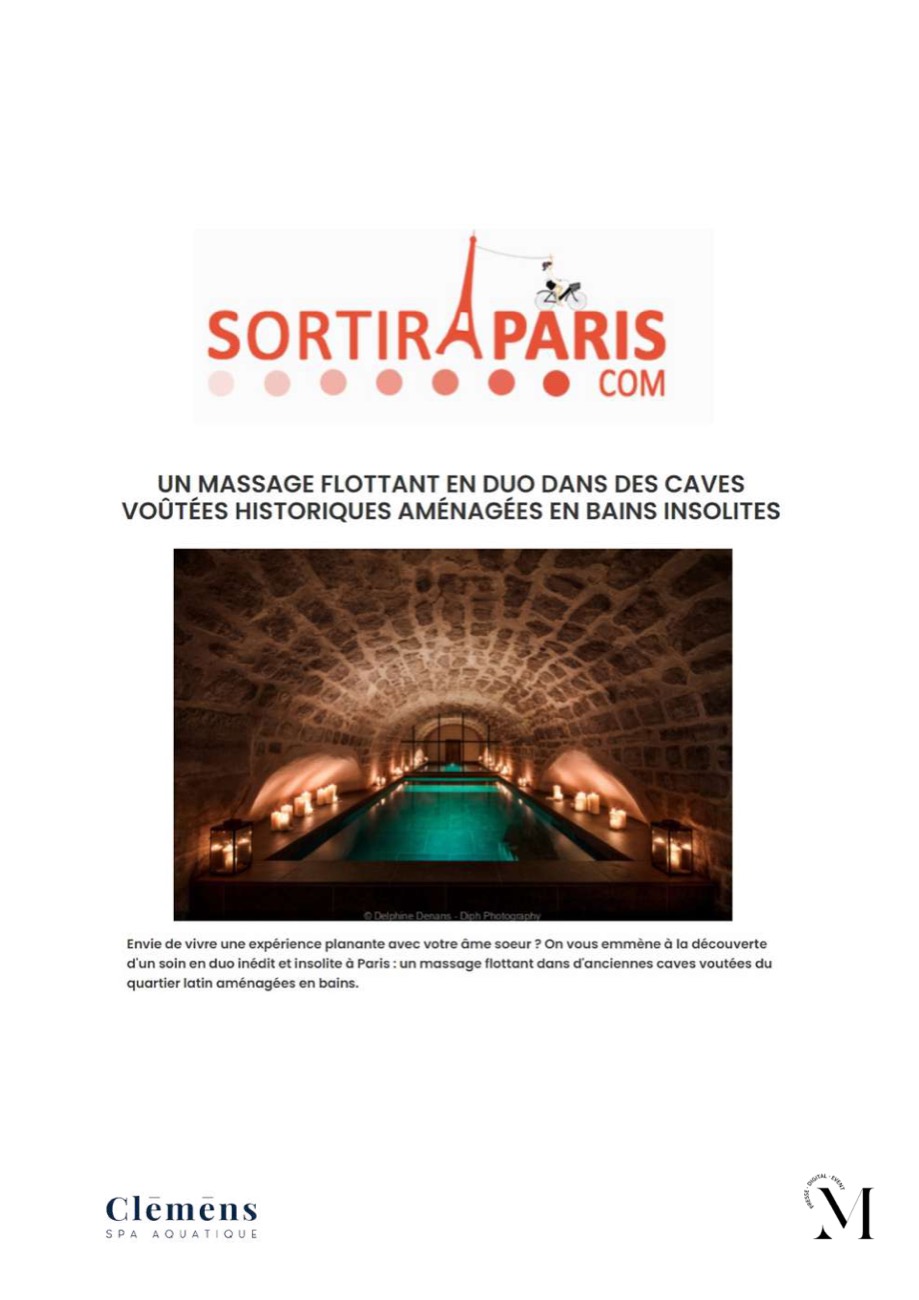 Article Sortir à Paris, Spa Clēmēns