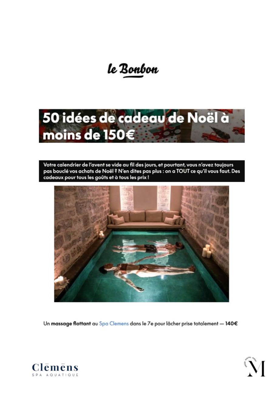 Article Le Bonbon, Spa Clēmēns