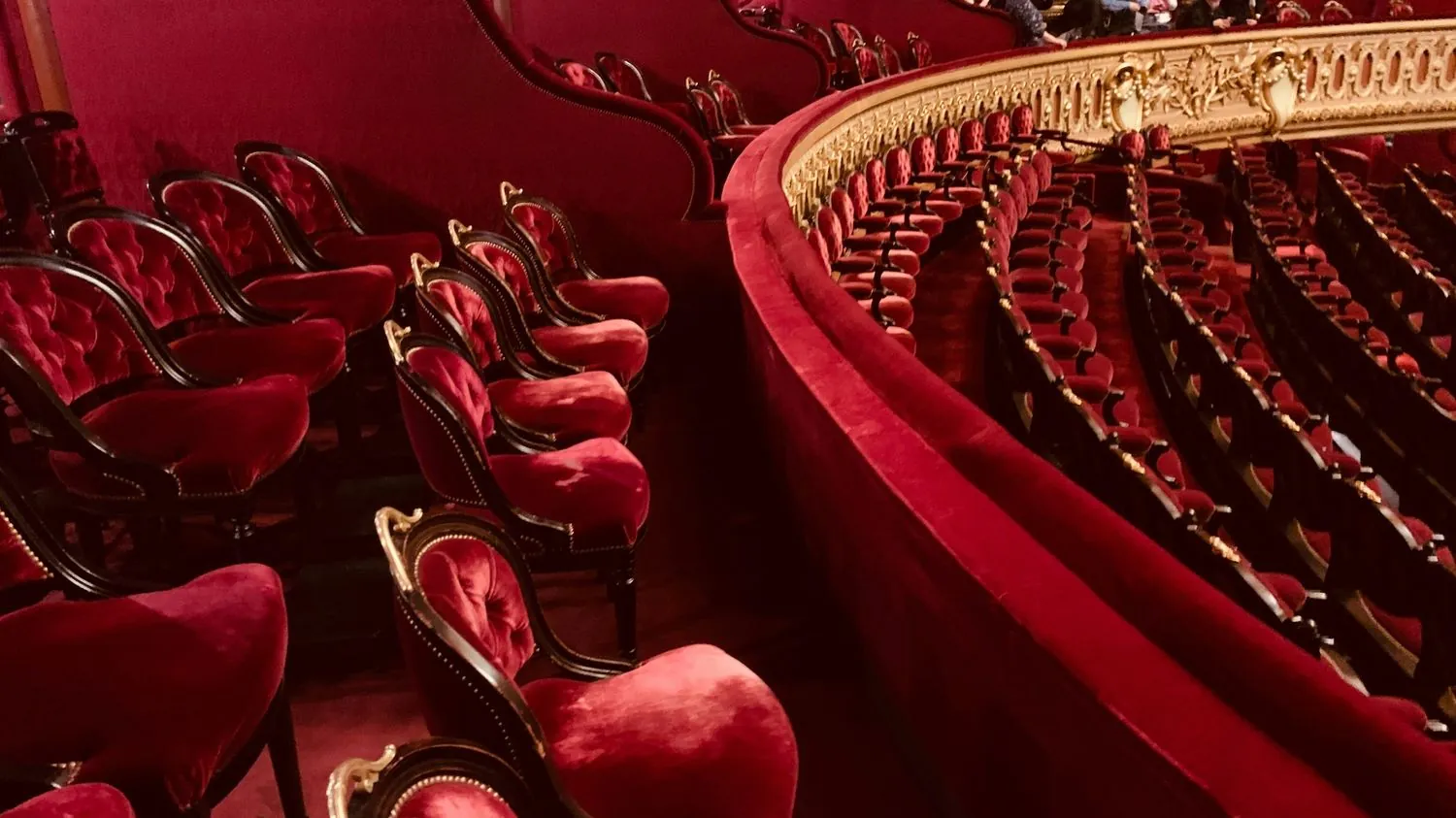 Red velvet seats at the Paris Opera