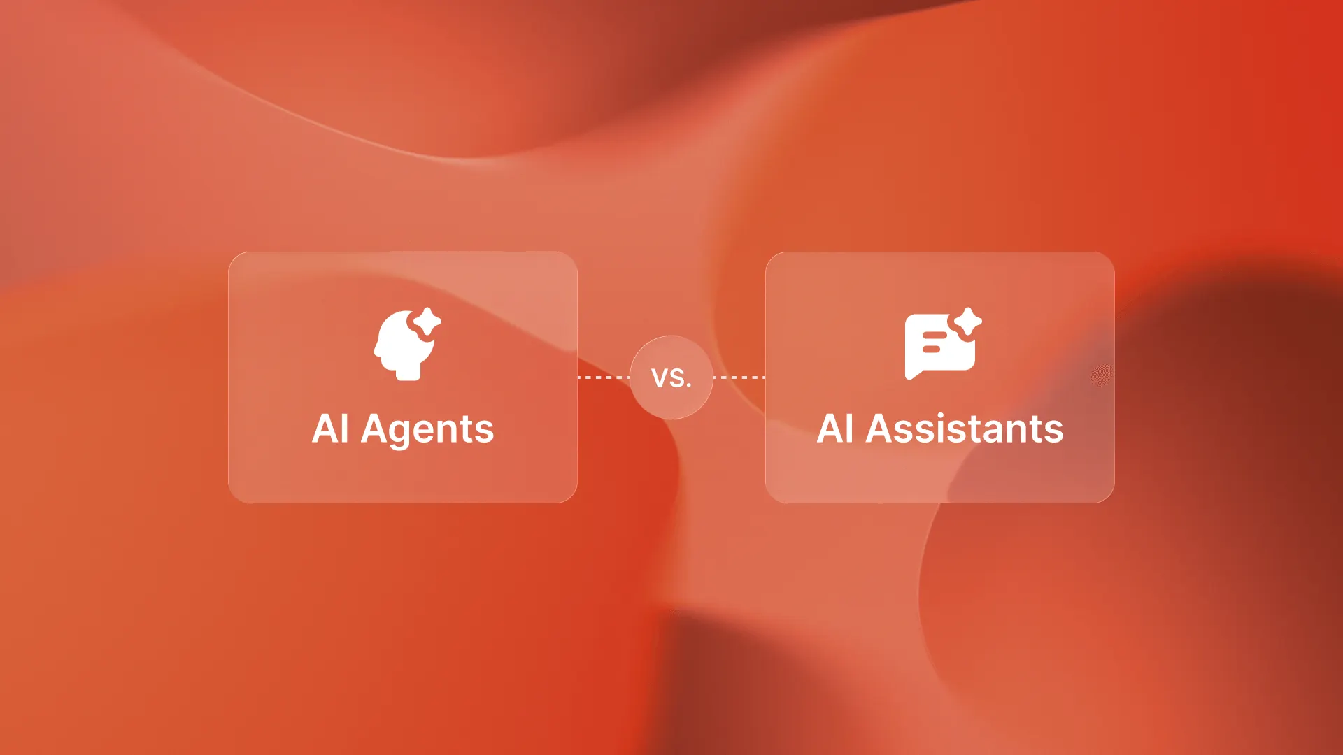 Decision framework graphic for choosing between building AI agents or AI assistants.