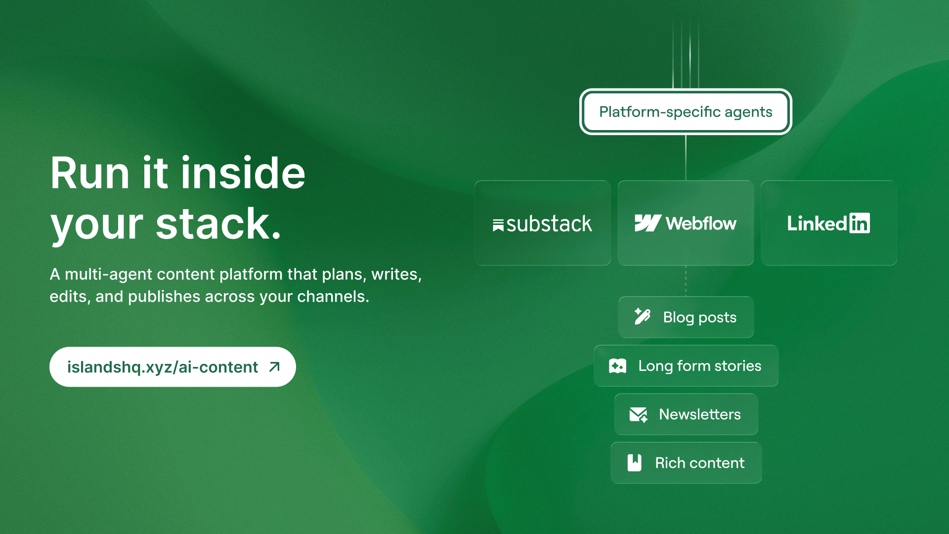 Multi-agent AI content marketing platform demo for automating content across a tech stack