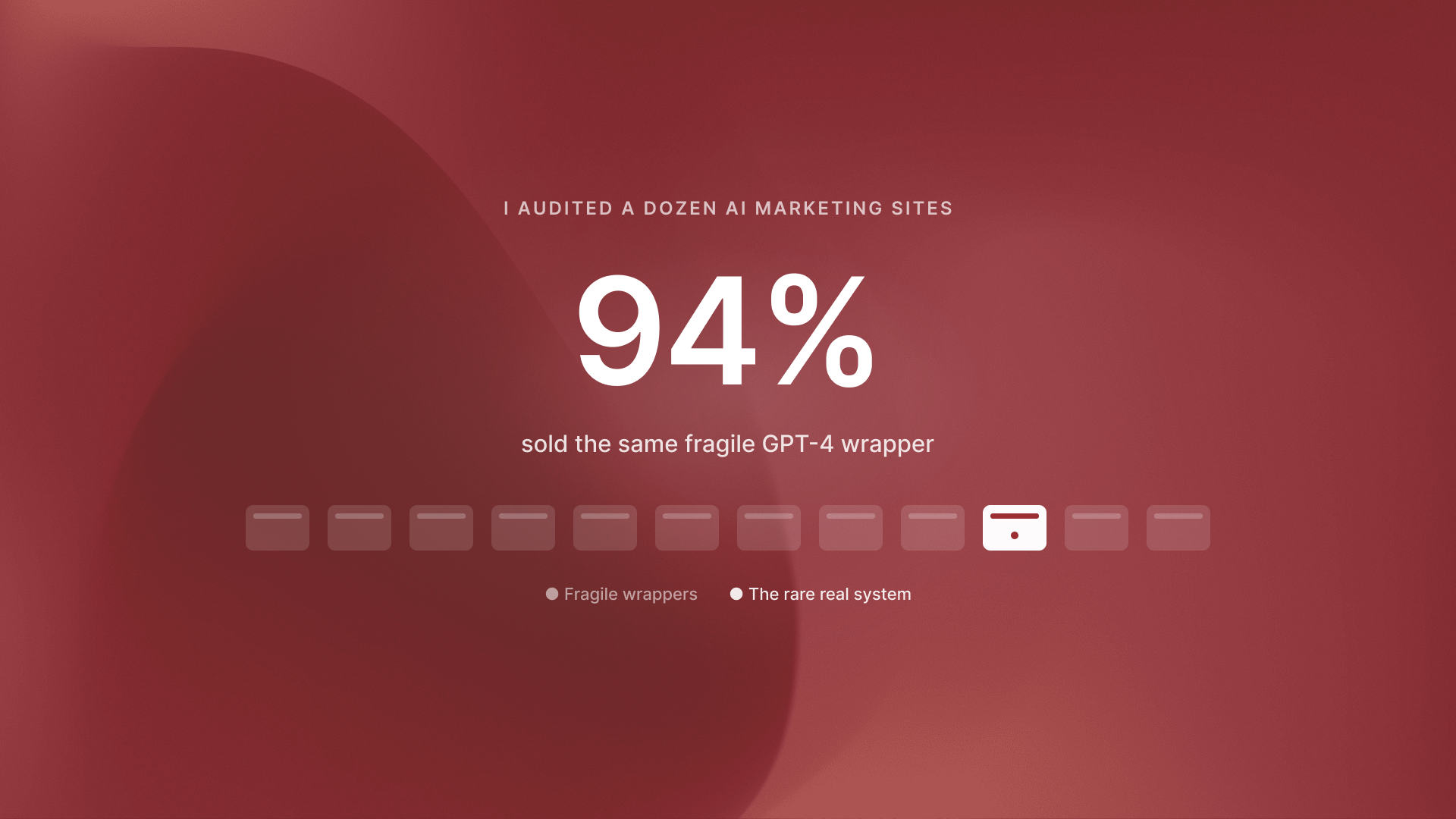 Analysis showing 94% of AI agency websites make the same 3 critical architectural mistakes