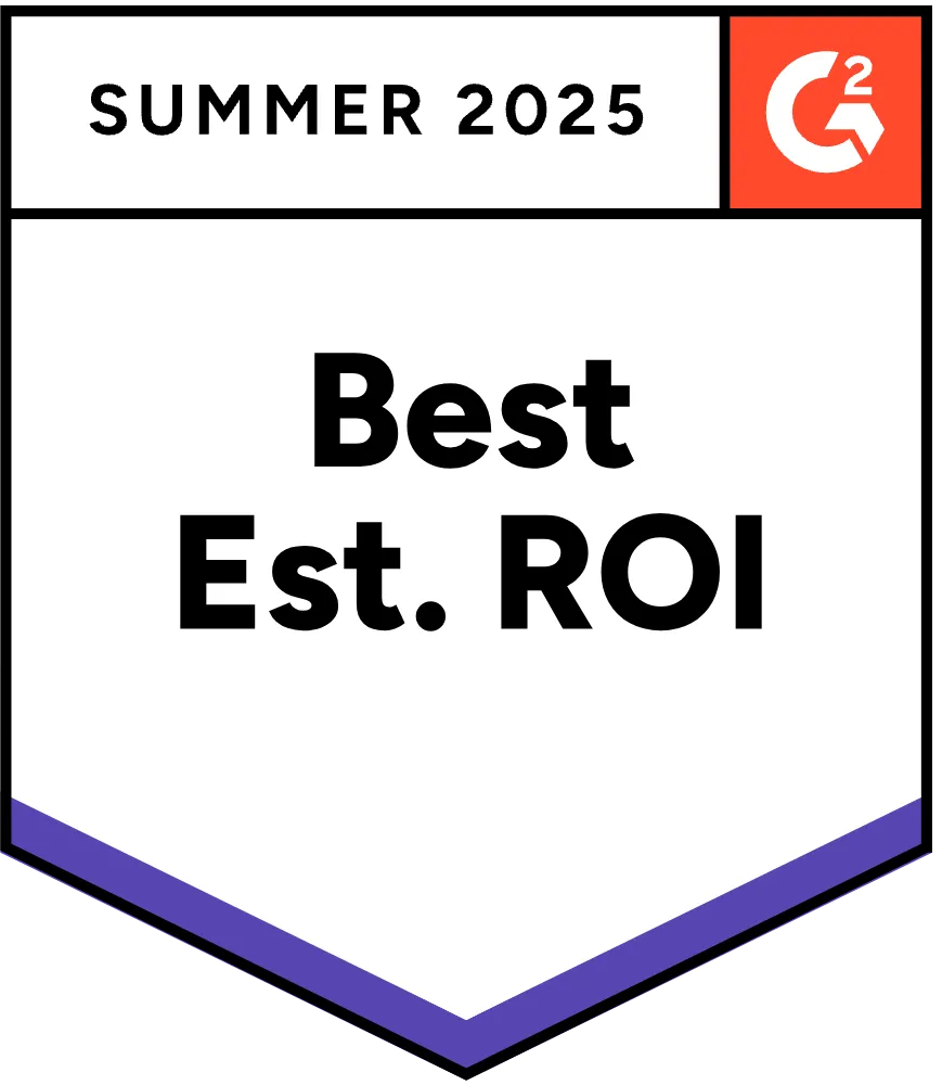 Best Estimated ROI Summer 2025 Badge