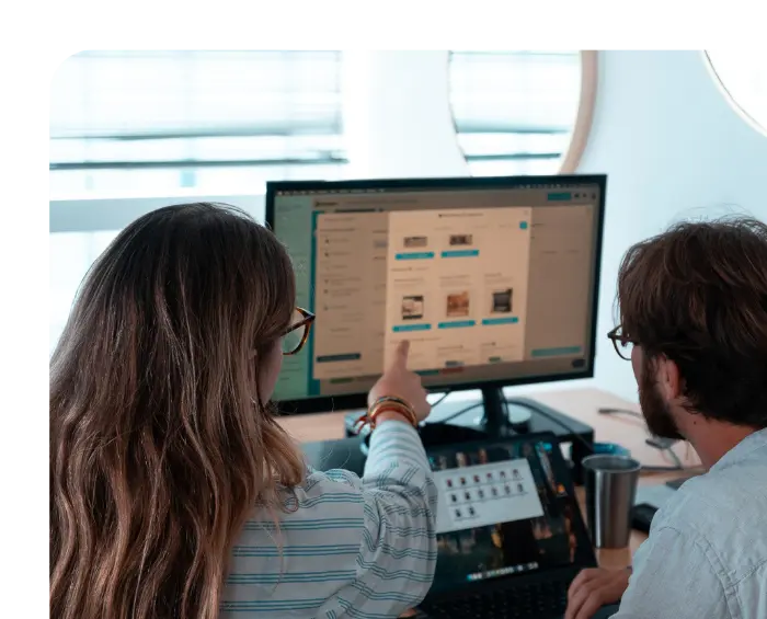 2 conseillers Cocoon-Immo diffusents du contenu sur les réseaux sociaux