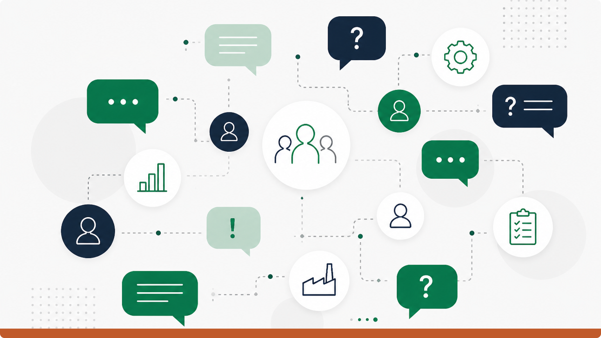 Équipes industrielles connectées collaborant autour des flux ERP, de la planification de production, du contrôle qualité, des stocks et de la communication usine lors d’un déploiement ERP.