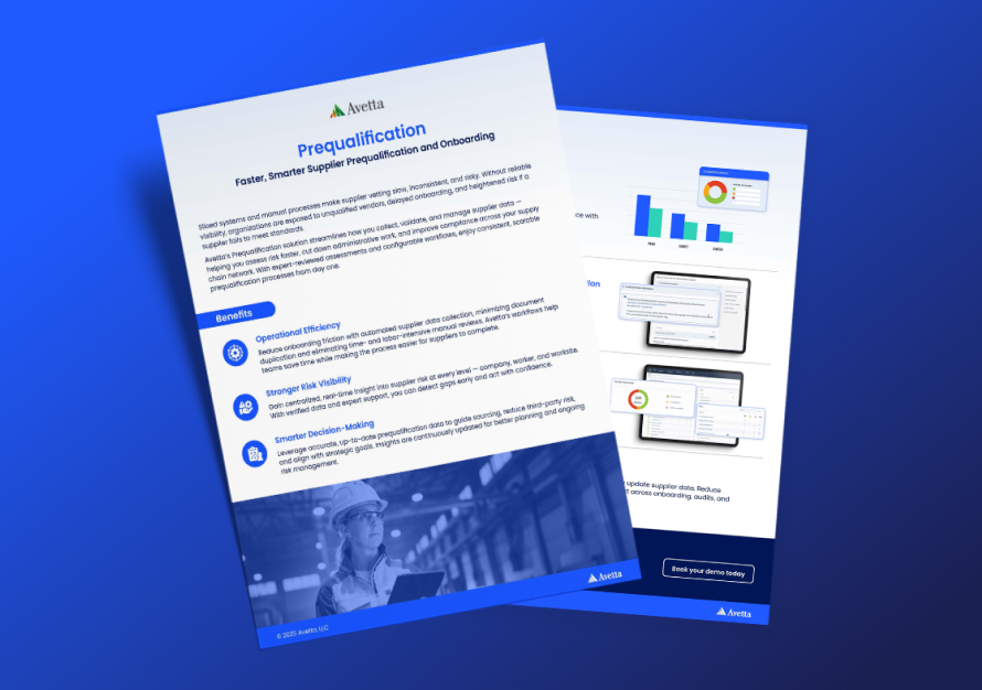 Faster, Smarter Supplier Prequalification and Onboarding