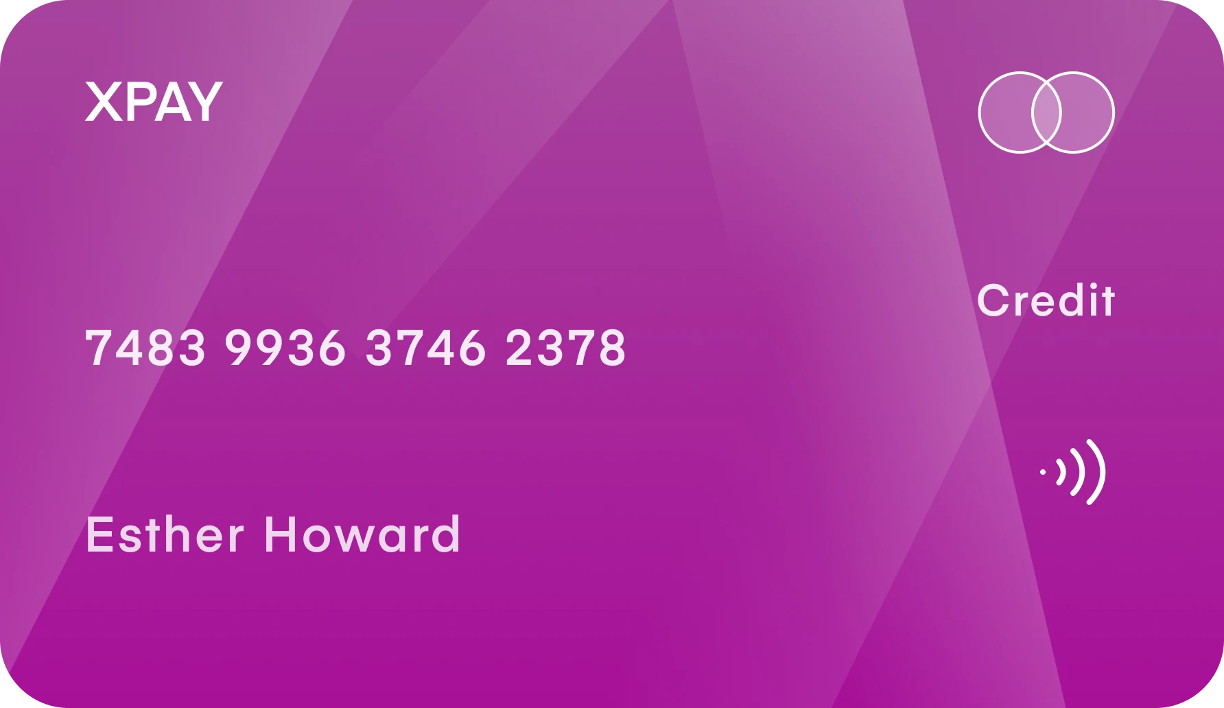 a pink creditcard