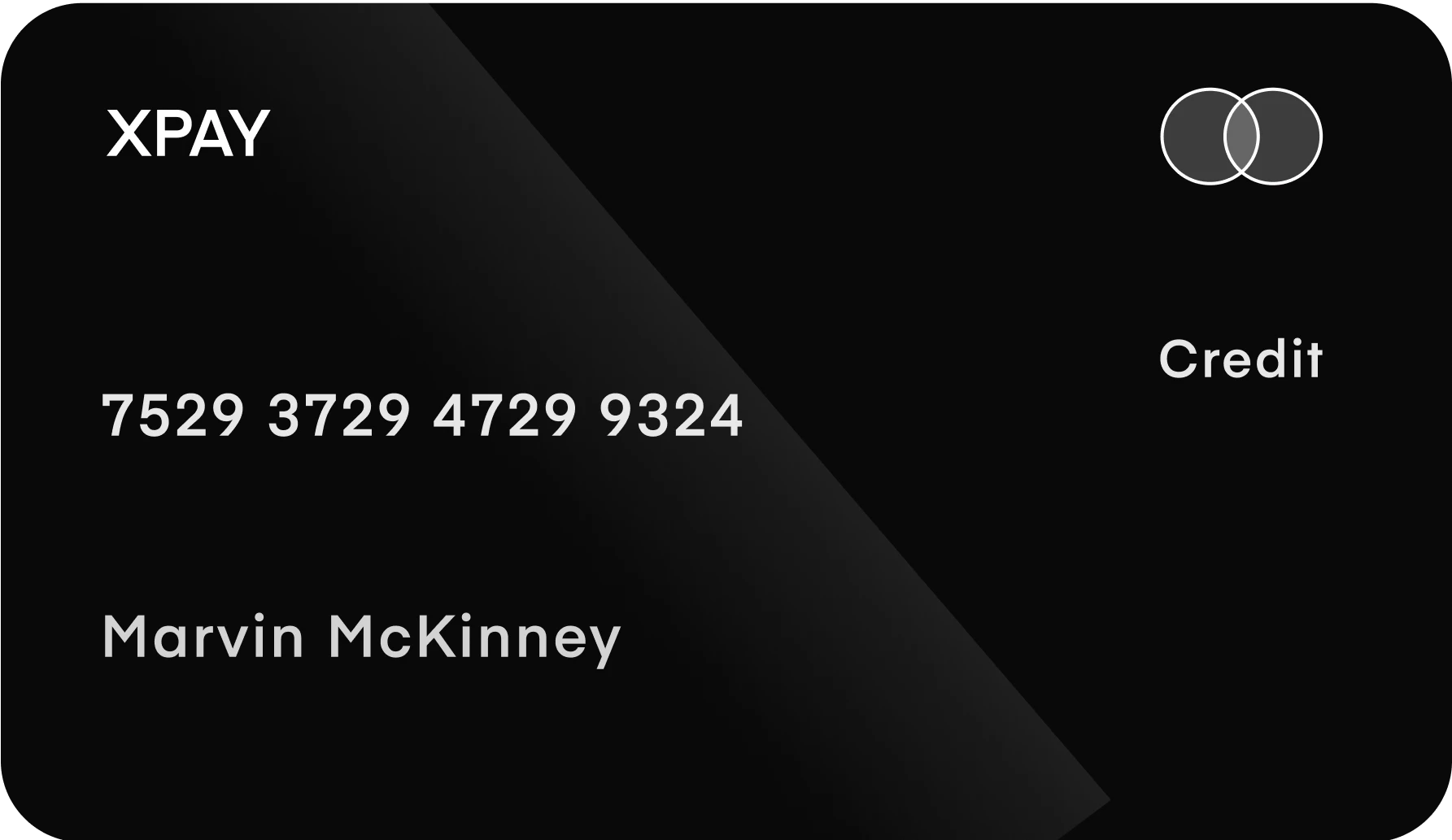 a black creditcard
