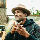 a men wearing a hat