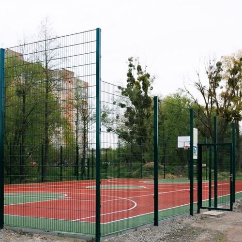 Construction of a sports ground in Borodianka