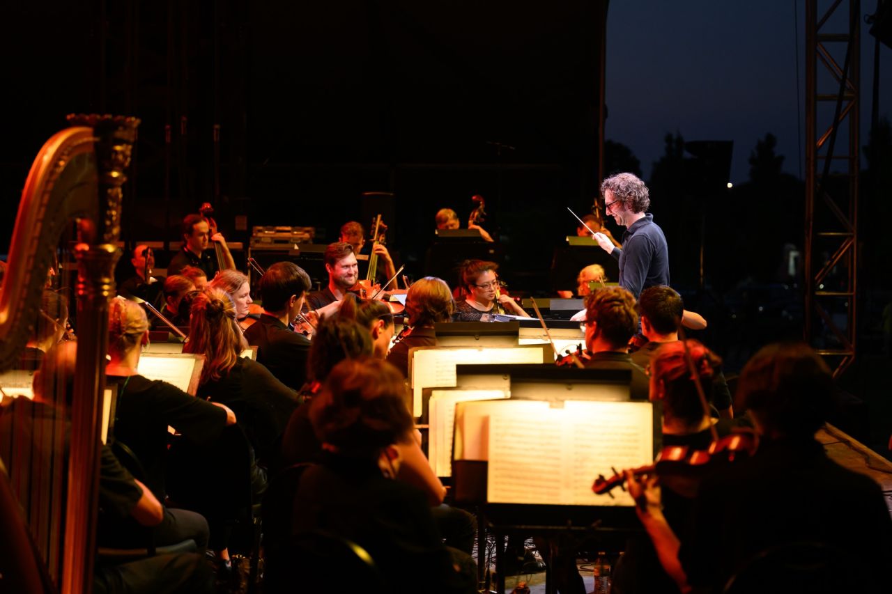 Louisville Orchestra performing outdoors