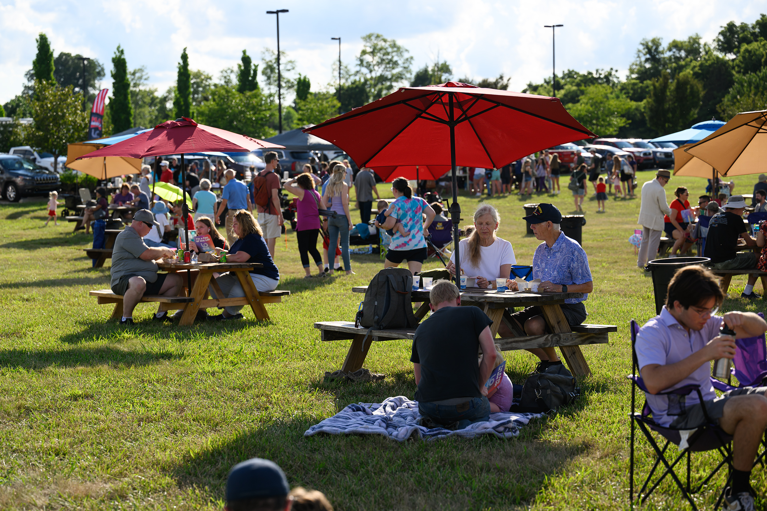 Food trucks at community event