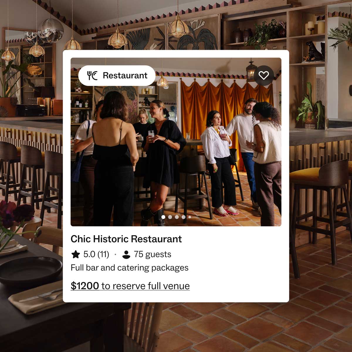 Peerspace Listing: Chic Historic Restaurant