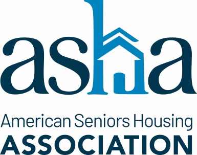 American Seniors Housing Association logo with stylized letters including a house integrated into the letter H.