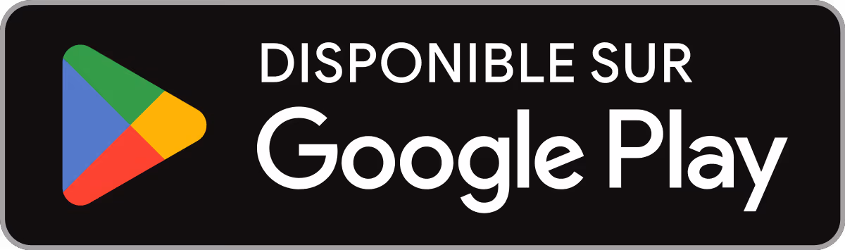 Download from the Google Play store, french icon