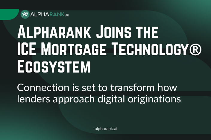 Alpharank Joins the ICE Mortgage Technology® Ecosystem ​