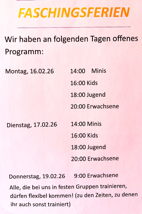 Kletterturm Gschwent Fasching 2026