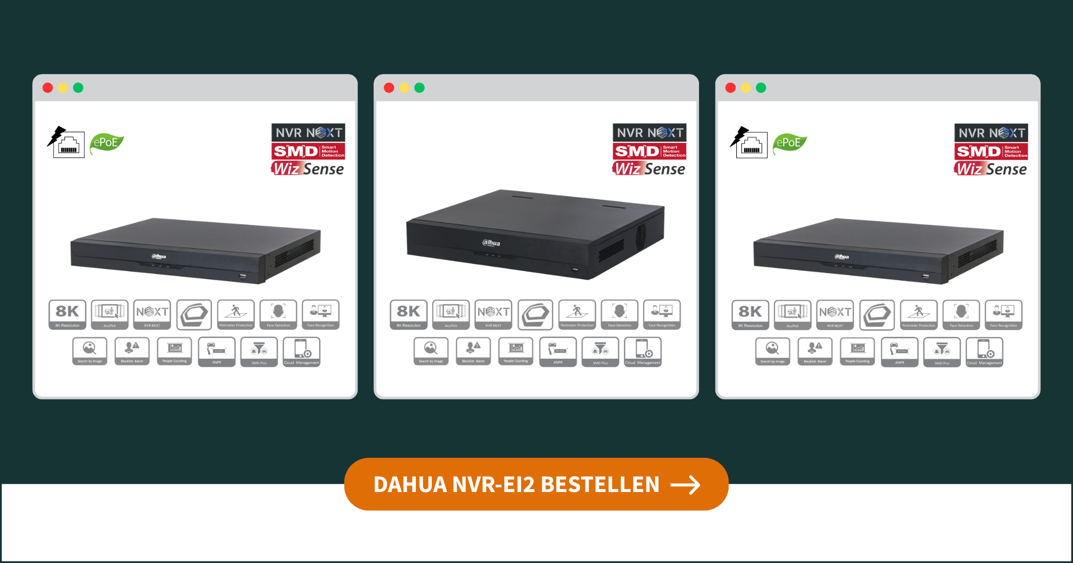 Dahua NVR EI2 Modelle im Controlex Shop bestellen