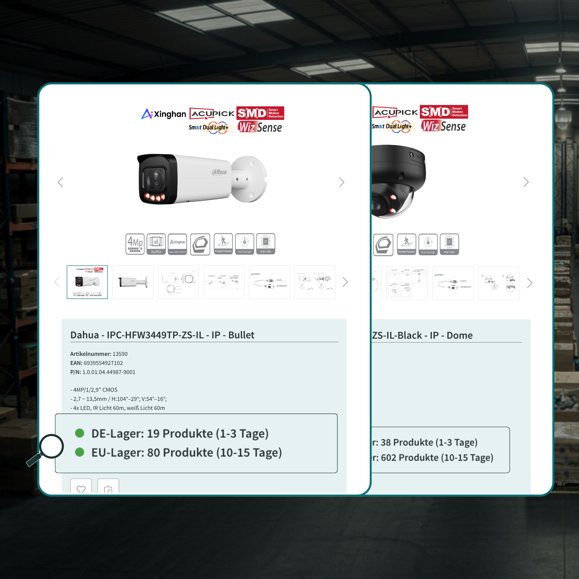 Dahua EU Lager im Controlex Online-Shop