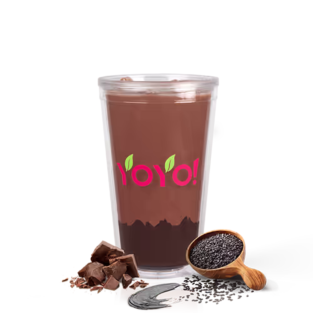 Black Sesame Chocolate Milk Tea