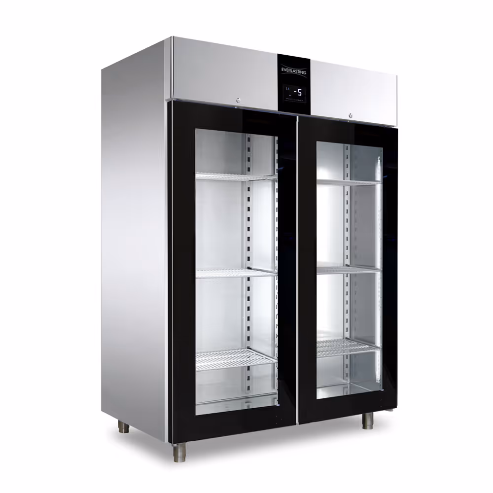 Everlasting PROFESSIONAL GN2/1 Freezer Upright Glass Double Door