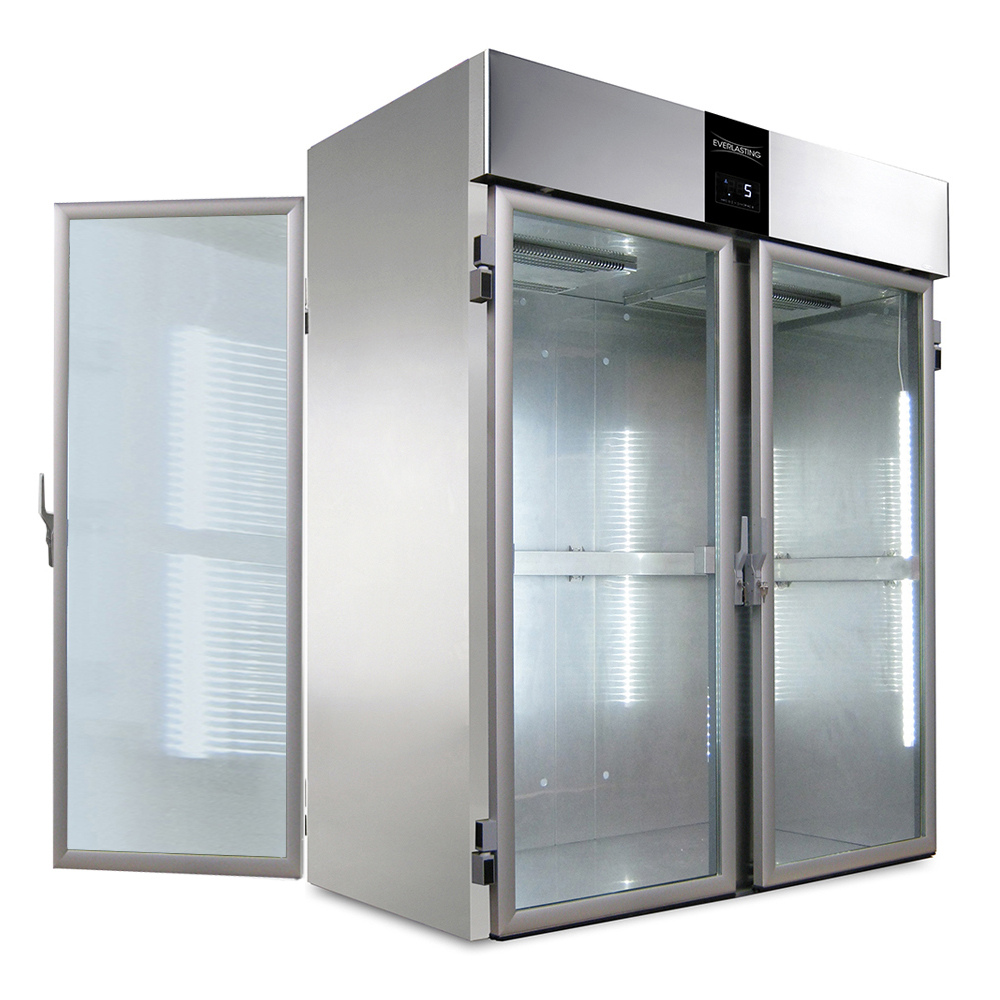 Everlasting ROLL-THROUGH Fridge Upright Glass 4 Door
