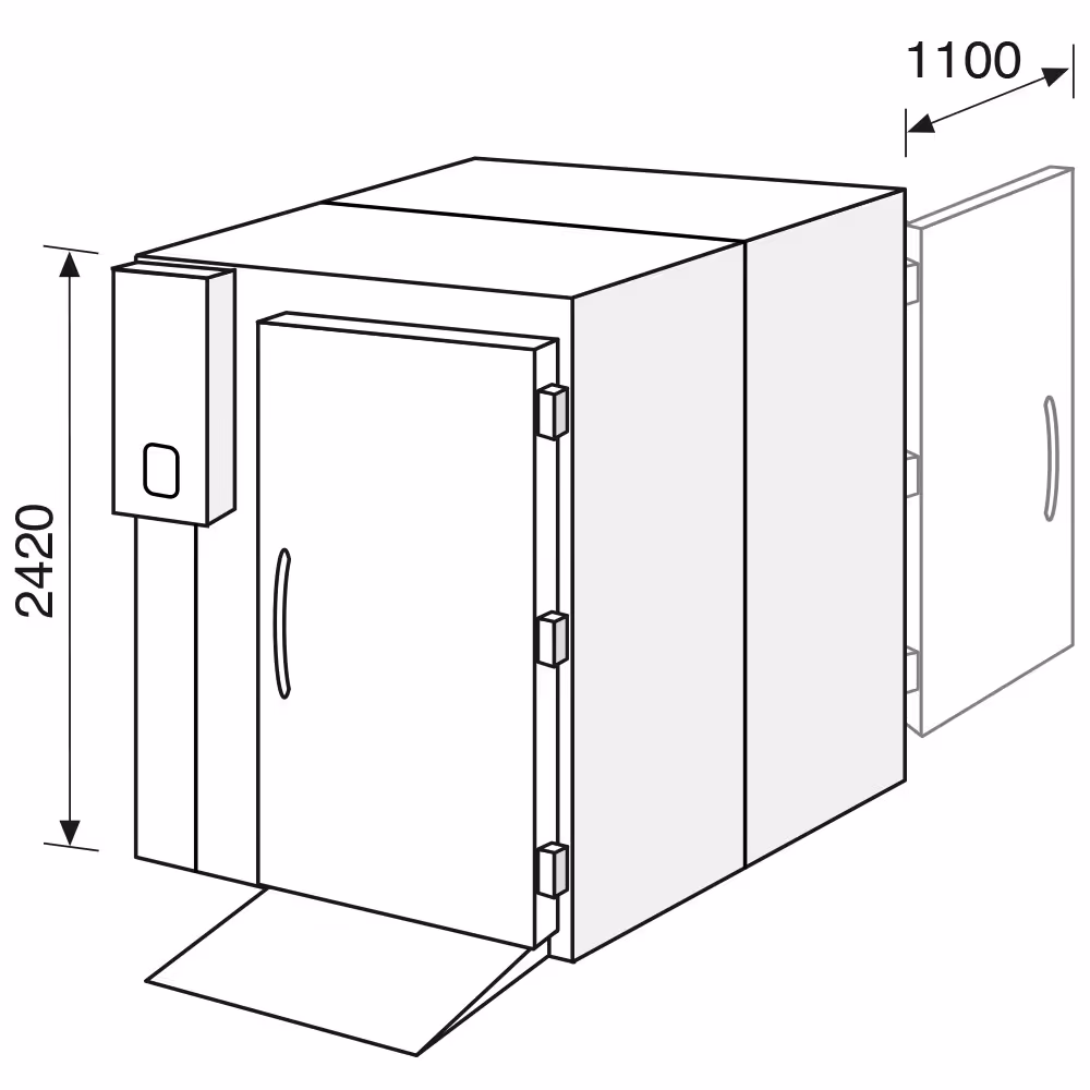 Everlasting KING TROLLEY 80 Tray Blast Chiller 340kg / Freezer 280kg Roll In Single Door