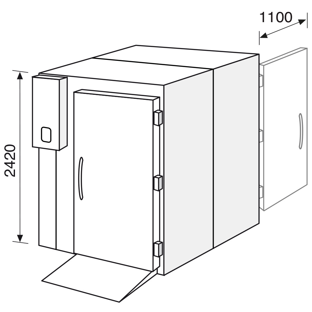 Everlasting KING TROLLEY 80 Tray Blast Chiller 340kg / Freezer 280kg Roll In Single Door