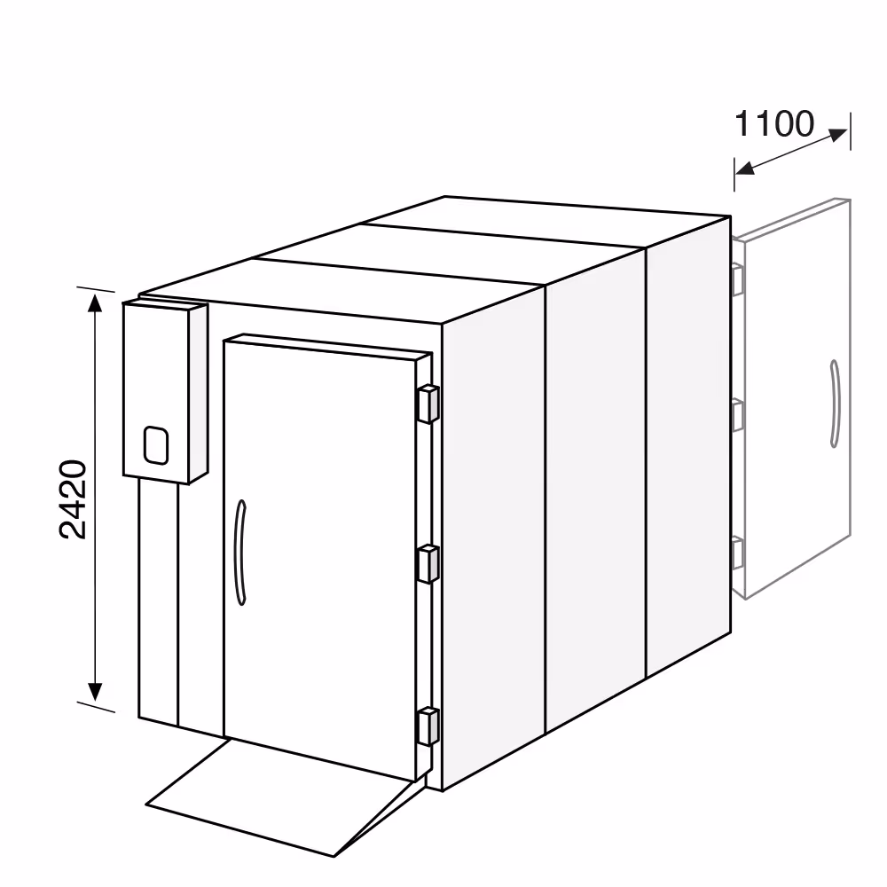 Everlasting KING TROLLEY 120 Tray Blast Chiller 420kg / Freezer 330kg Roll In Single Door