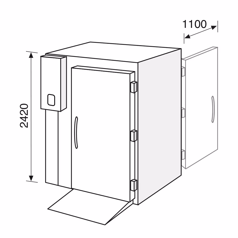 Everlasting KING TROLLEY 40 Tray Blast Chiller 150kg / Freezer 120kg Roll In Single Door