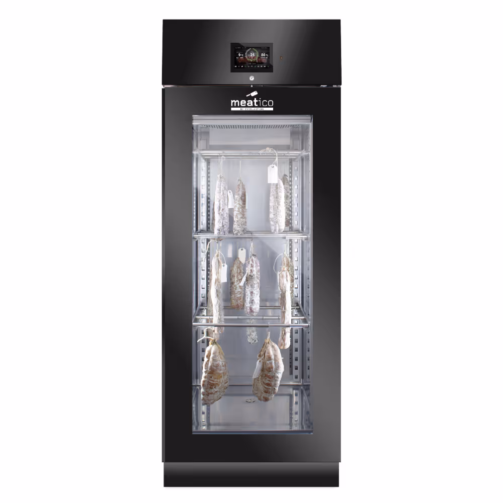 Everlasting Meatico ALL IN ONE 700 Black Charcuterie Fermentation & Drying Cabinet Single Glass Door