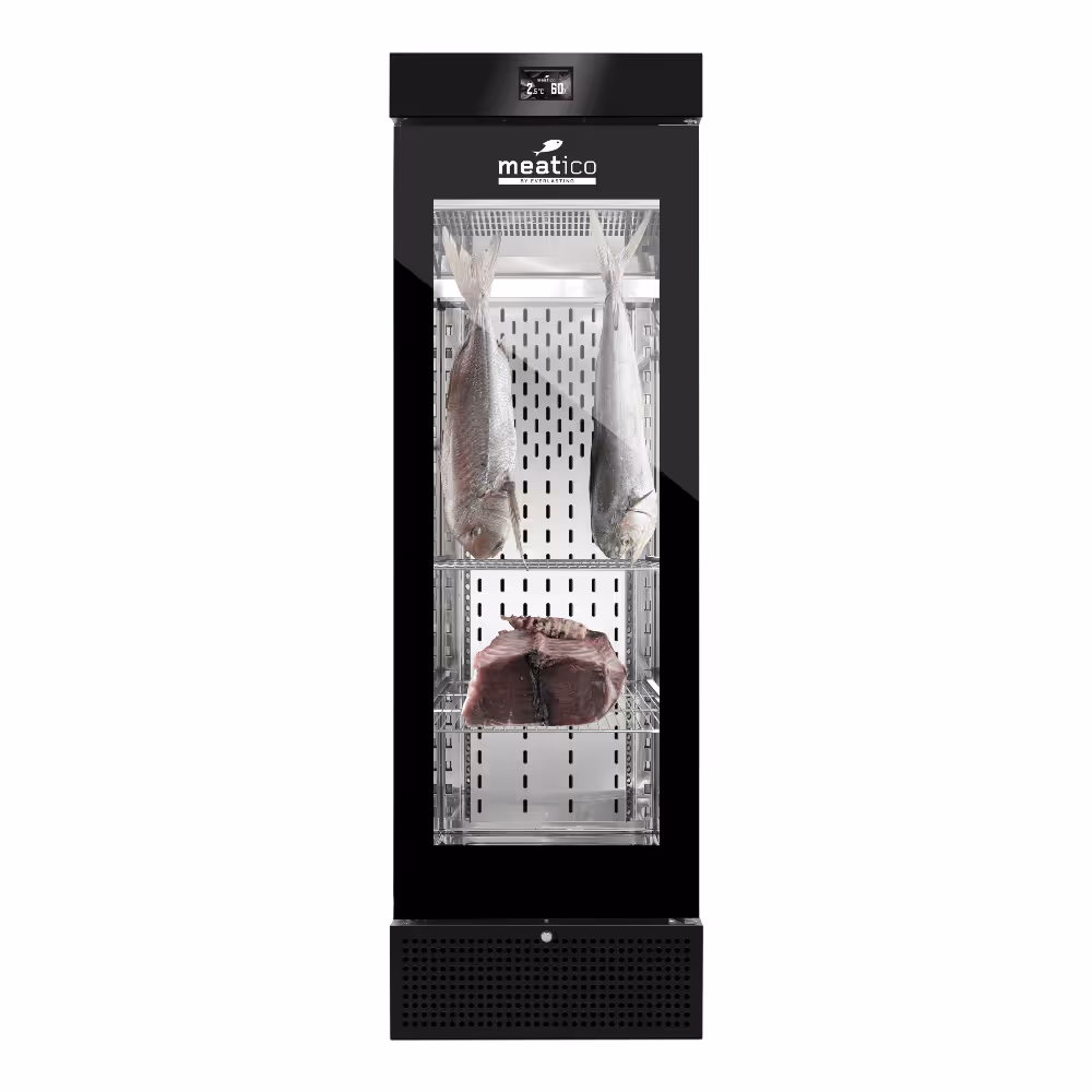 Everlasting Meatico FISH 400 Black Fish Dry Aging Refrigerated Cabinet Glass Door