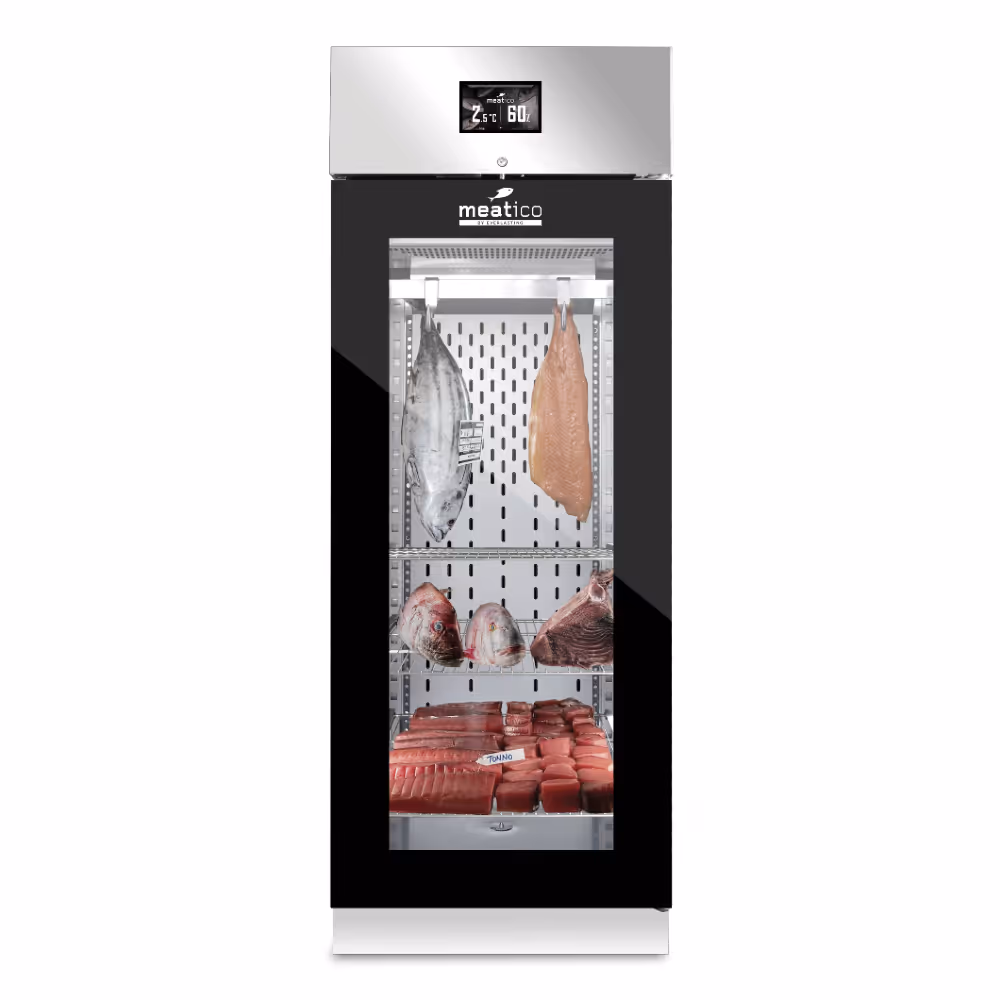Everlasting Meatico FISH 700 Glass Fish Dry Aging Refrigerated Cabinet Single Glass Door