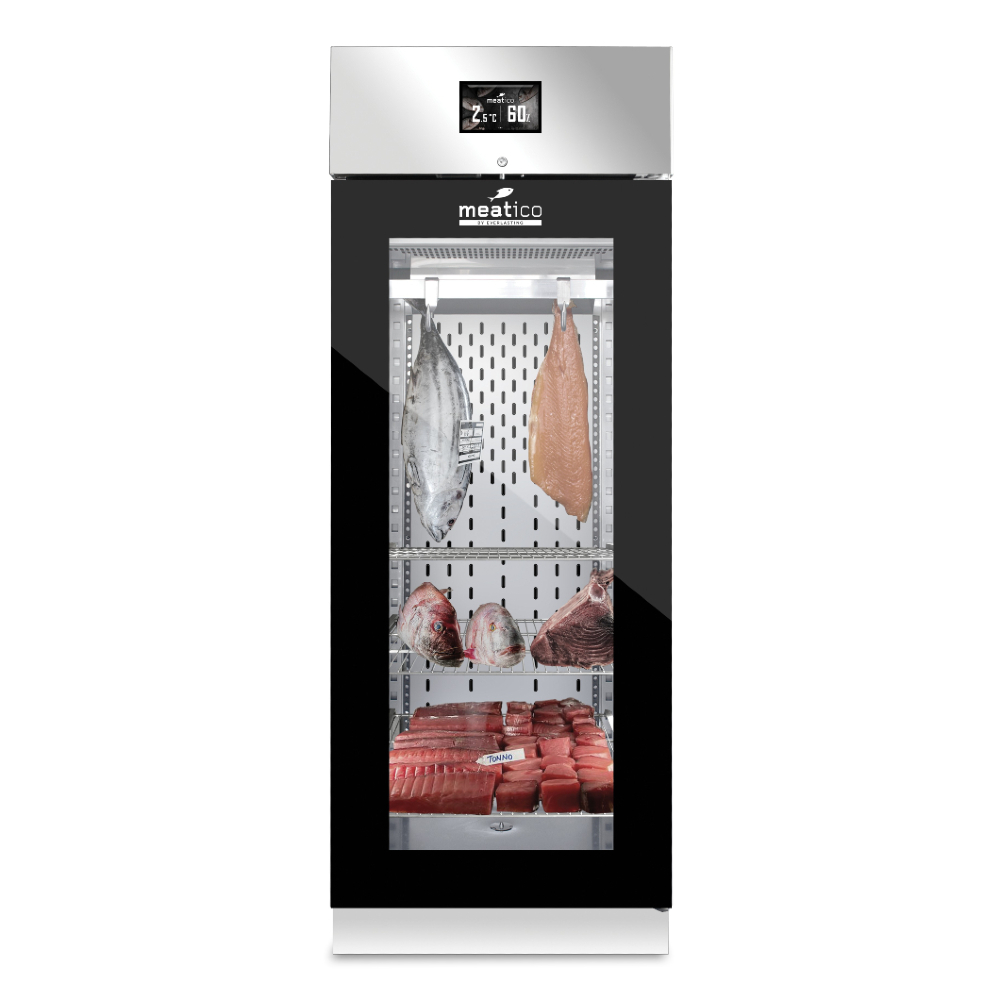 Everlasting Meatico FISH 700 Glass Fish Dry Aging Refrigerated Cabinet Single Glass Door