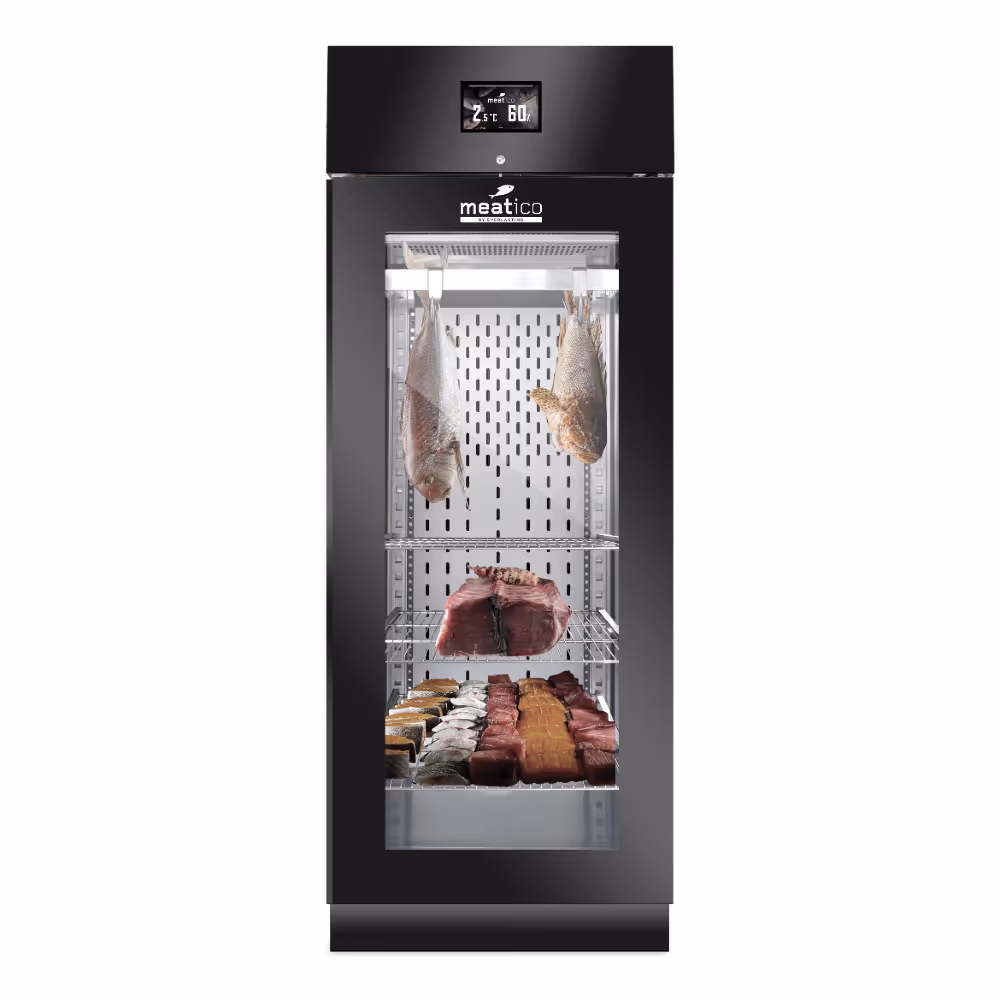 Everlasting Meatico FISH 700 Black Fish Dry Aging Refrigerated Cabinet Single Glass Door