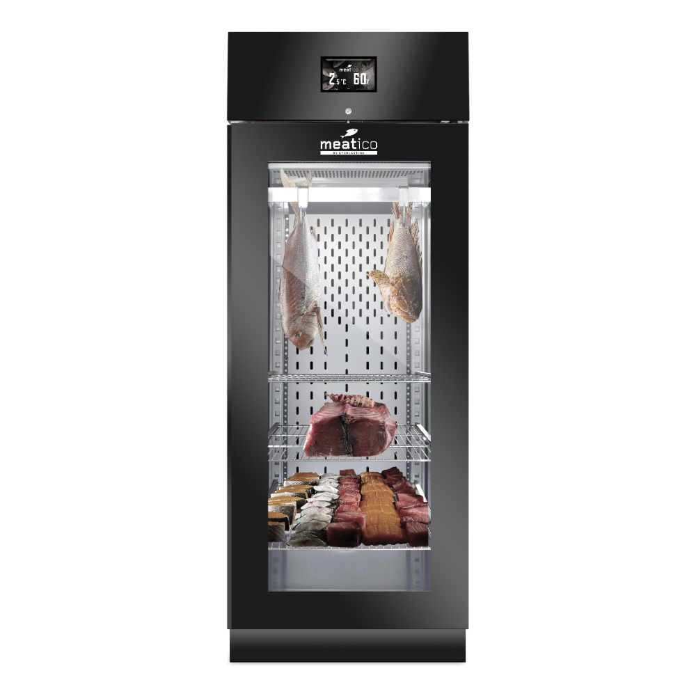 Everlasting Meatico FISH 700 Black Fish Dry Aging Refrigerated Cabinet Single Glass Door