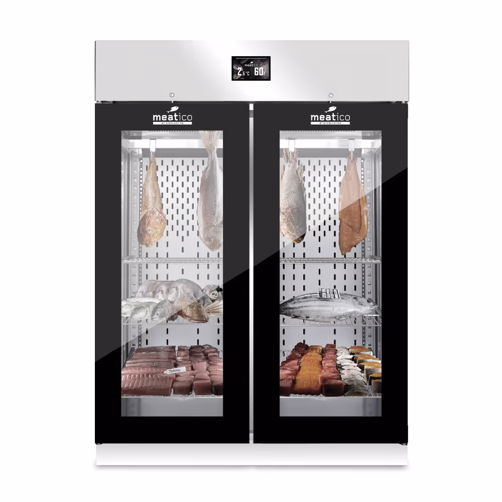 Everlasting Meatico FISH 1500 Glass Fish Dry Aging Refrigerated Cabinet Double Glass Door