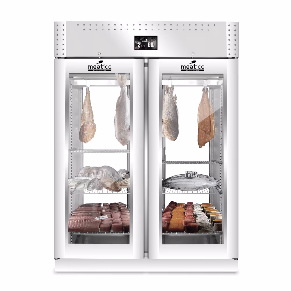 Everlasting Meatico FISH PANORAMA 1500 VIP Fish Dry Aging Refrigerated Cabinet Double Glass Door