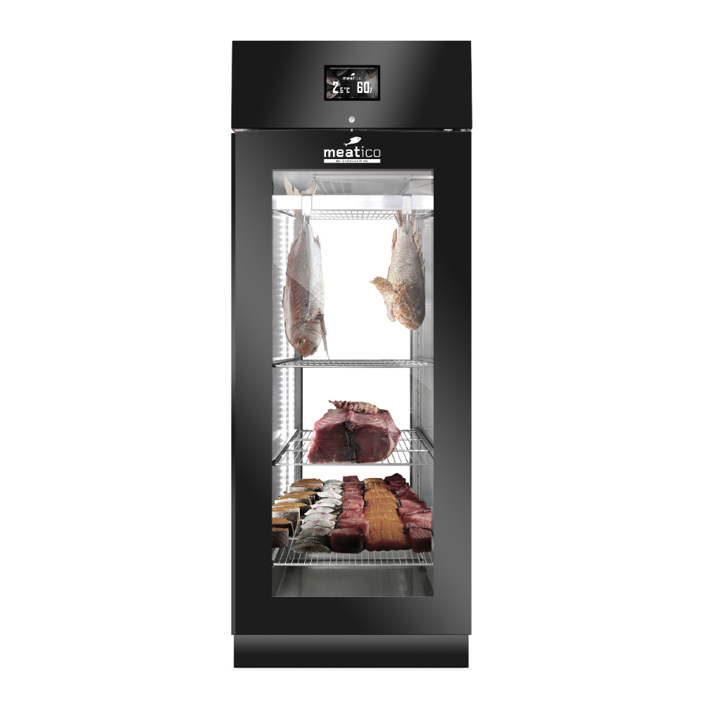 Everlasting Meatico FISH PANORAMA 700 Black Fish Dry Aging Refrigerated Cabinet Single Glass Door