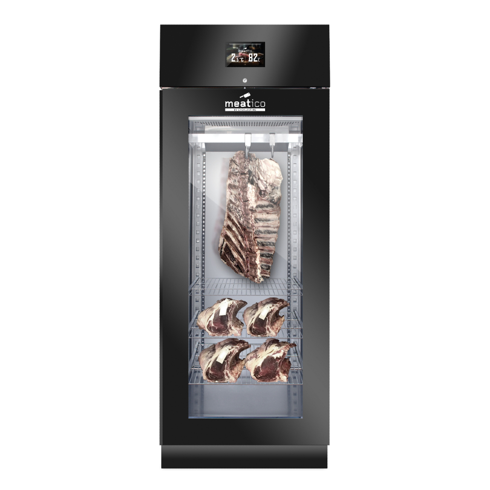 Everlasting Meatico Meat 700 Black Meat Dry Aging Fridge Cabinet Single Glass Door