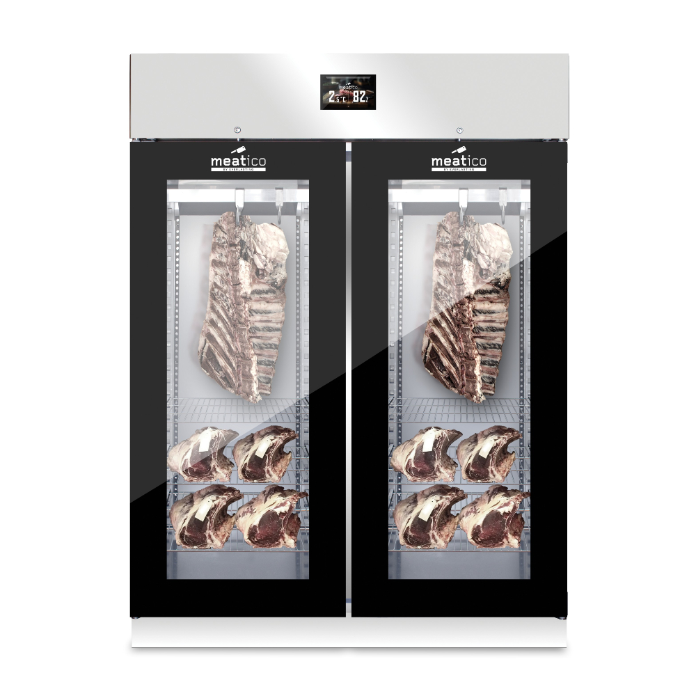 Everlasting Meatico Meat 1500 Glass Meat Dry Aging Fridge Cabinet Double Glass Door