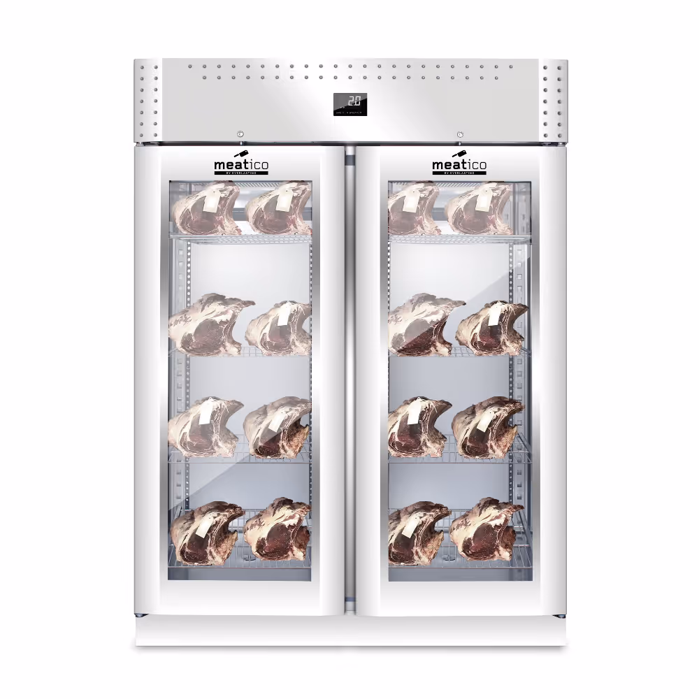 Everlasting MEATICO STORAGE 1500 VIP Meat Storage Upright Glass Double Doors