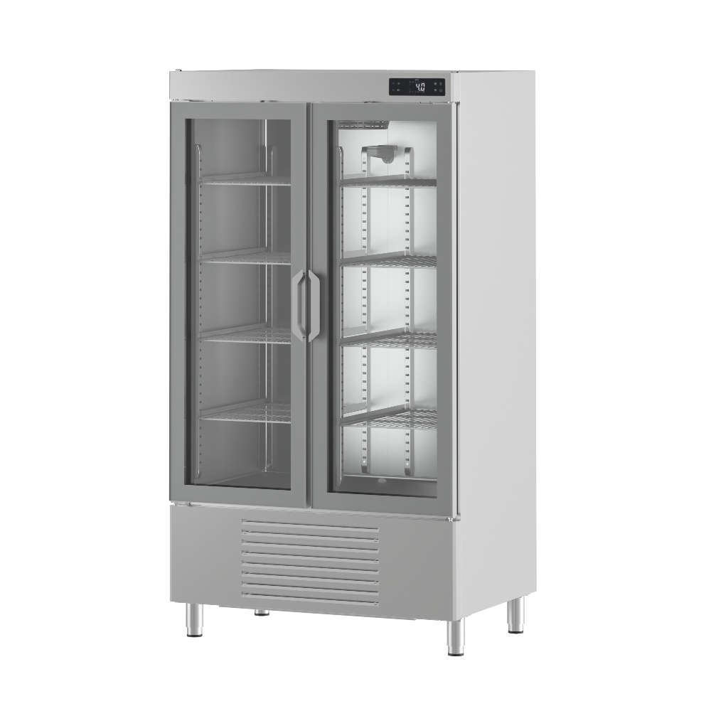 Infrico Reach In Upright Fridge Glass Double Door  
