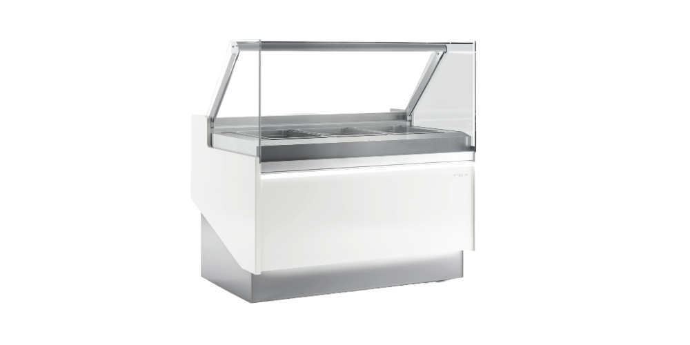 Infrico Lyon Heated Serve Over Counter Straight Glass with Bain Marie