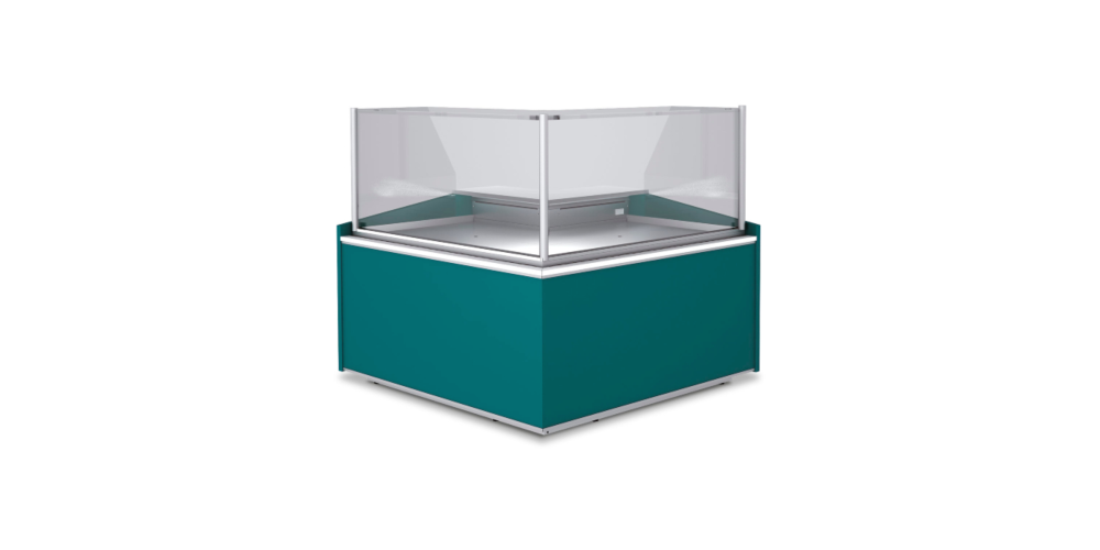 Coreco CVEG-10 & CVEGPC-10 PASTRY Serve Over Counter Colums/Glass Shelf Straight Glass Ventilated Evaporator Plug In