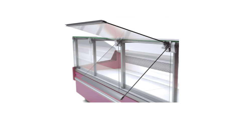 Coreco CVE-12 Serve Over Counter Liftable Front Straight Glass Cold Storage Ventilated Evaporator