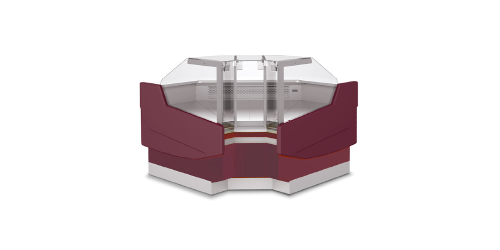 Coreco CVE-12 Serve Over Counter Corner Units Liftable Straight Glass Ventilated Evaporator