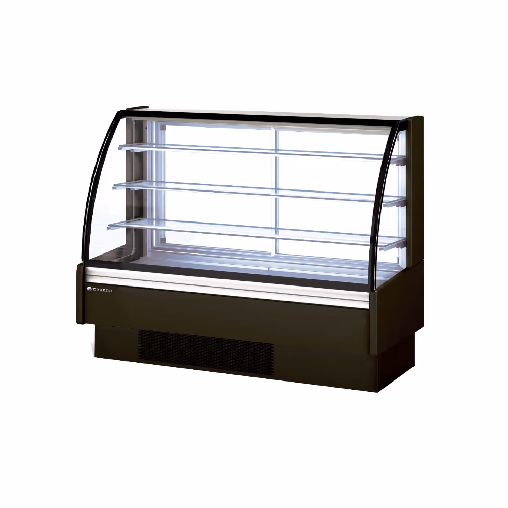 Coreco VSS-C Refrigerated Display Assisted Service Curved Glass with Rear Door Access