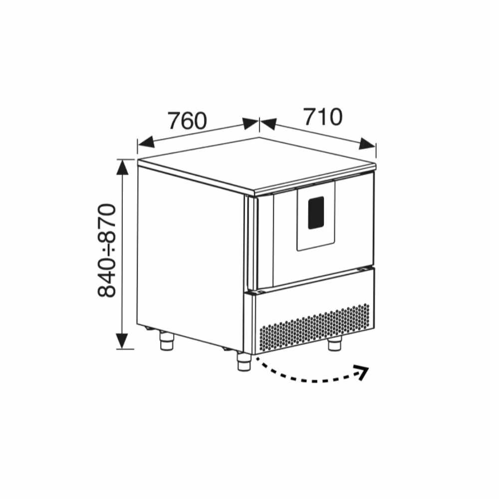 Everlasting PROFESSIONAL Blast Chiller 26kg / Freezer 19kg Upright Single Door 05 Tray COMPACT