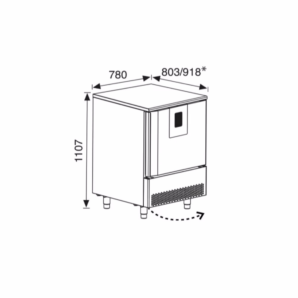 Everlasting PROFESSIONAL MULTI Blast Chiller 32kg / Freezer 23kg Upright Single Door 07 Tray